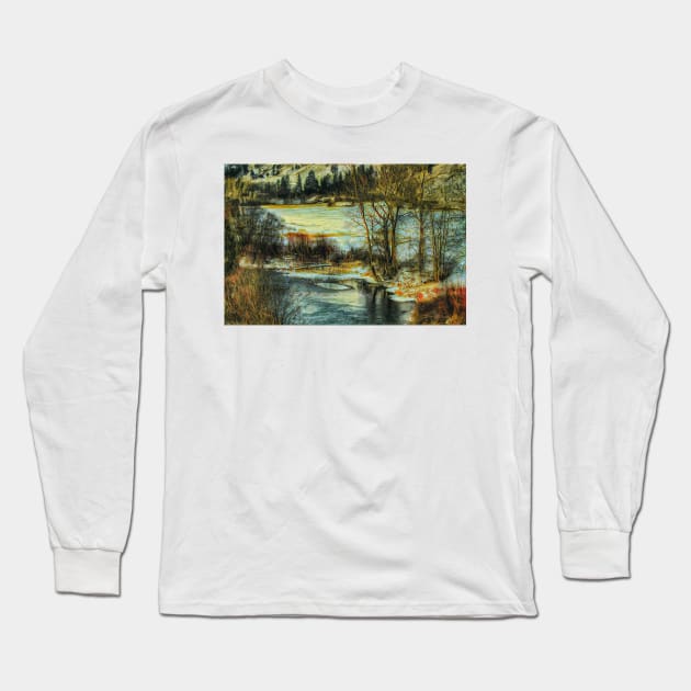 Down By The Waters Edge - Graphic 3 Long Sleeve T-Shirt by davidbstudios